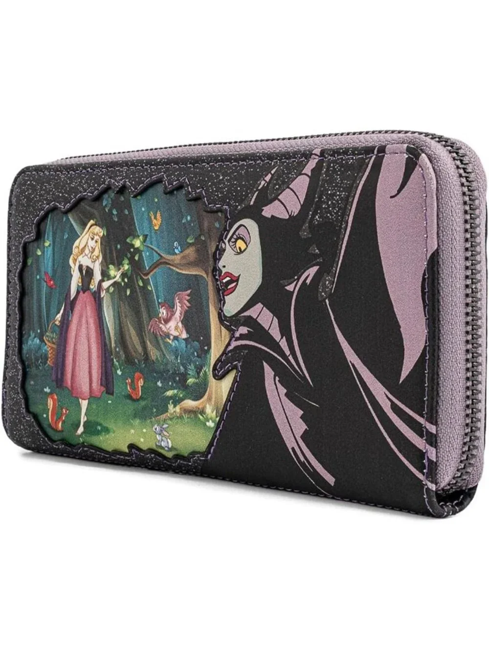 Disney Villains Zip Around Wallet - Maleficent & Sleeping Beauty Scene, Stylish